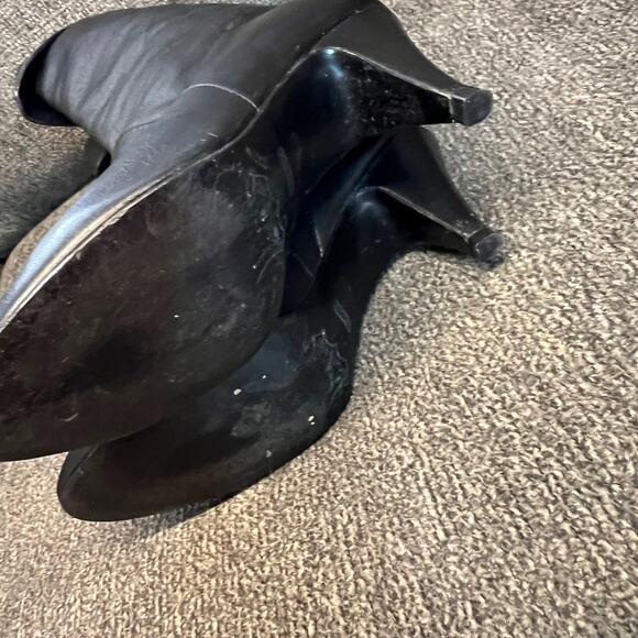 Mister Shoes Black Knee Boots By Markon Footwear Size 5 Classic Witchy Pirate - Picture 8 of 8